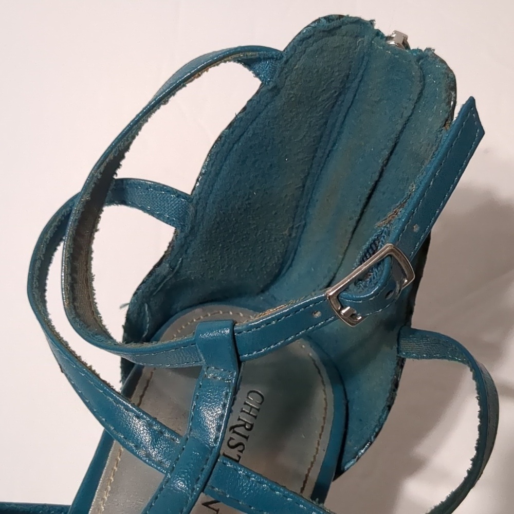 Christian Siriano for Payless aqua blue heels sandals women size 9.5 - Picture 11 of 15